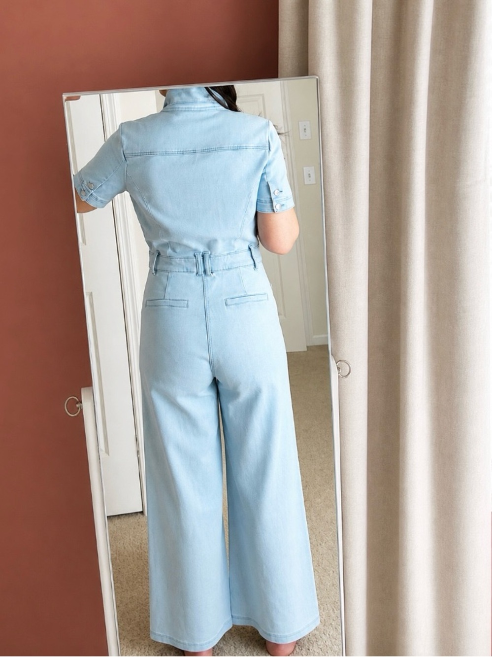 PAIGE Light Blue Denim Jumpsuit - Picture 5 of 6